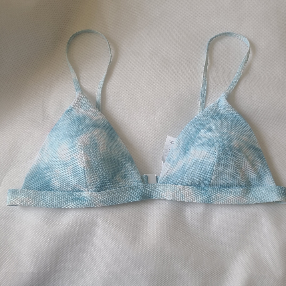 Faherty Onia X Faherty Danni Forget Me Not tonal Tie Dye Bikini Top Sz XL